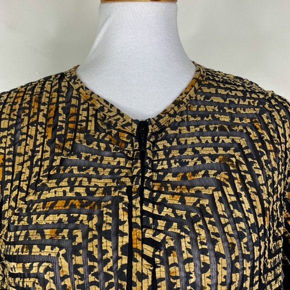 Chicos Leopard Mesh Jacket Sz. 2 (Large) Animal Print - Picture 6 of 12